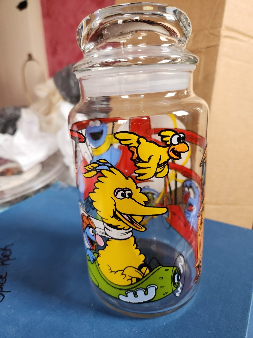 Big Bird Decorative Glass Canister - Yellow Sesame Street Design